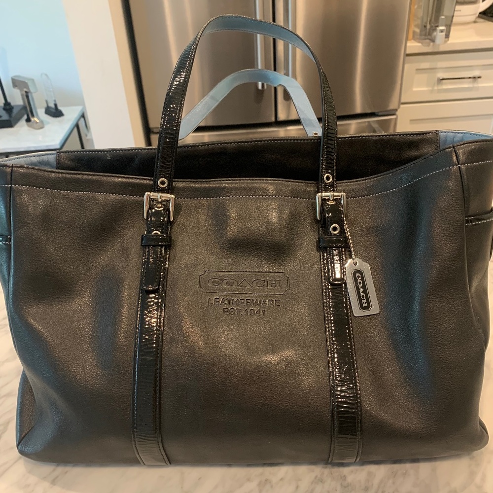 COACH leather tote $65